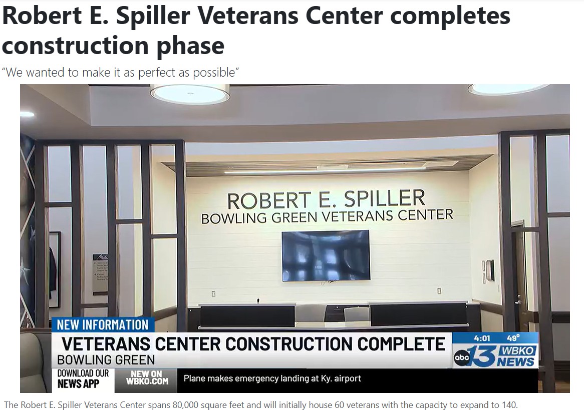 Screenshot of news story covering the contruction completion.